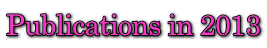 Publications in 2013